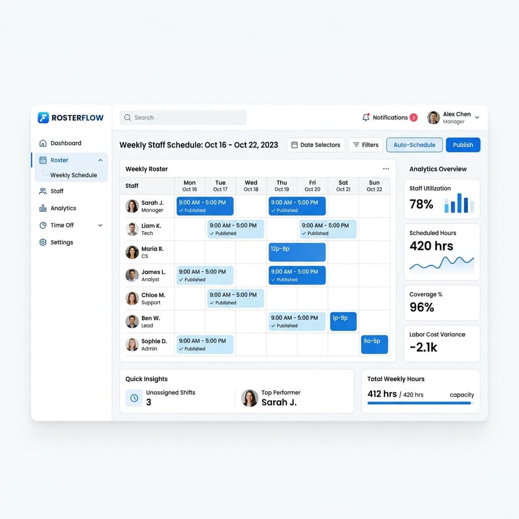 Staff Roster Automation — PihNexa Technologies